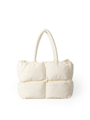 Women's Puffer Shoulder Tote Bag - Modern Lightweight Spacious Versatile