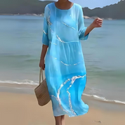 Elegant Floral Midi Dress for Women