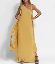 Elegant One-Shoulder Maxi Dress for Women | Rhea