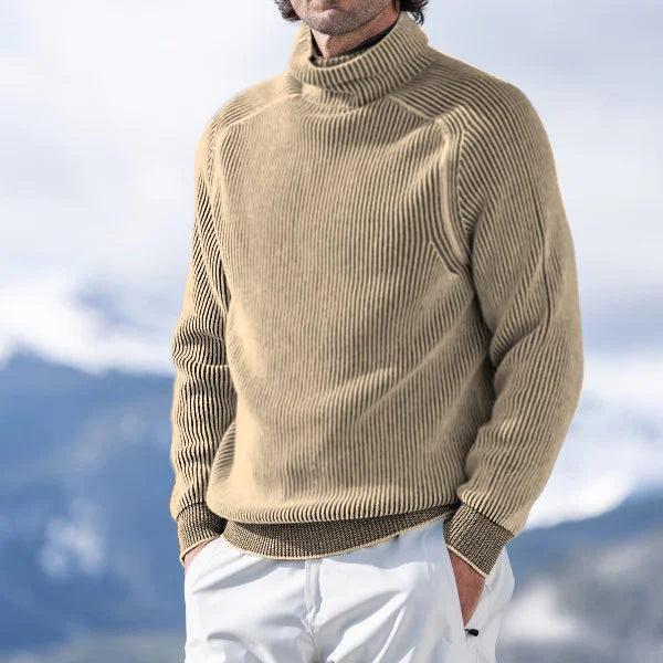 Men's Roll Neck Knit Jumper - Smart Casual & Winter Wear