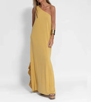 Elegant One-Shoulder Maxi Dress for Women | Rhea