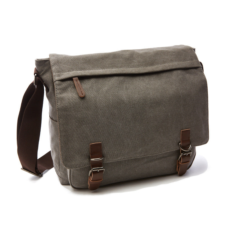 Men's Messenger Bag - Flap Top with Buckle Closures