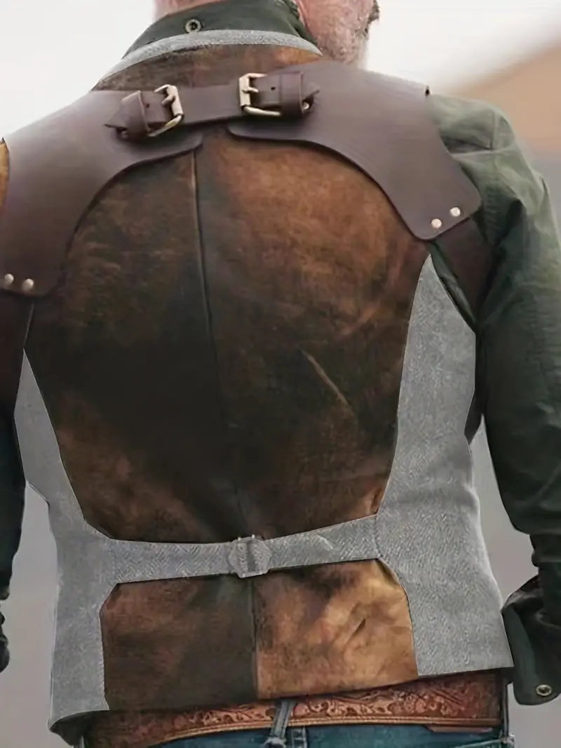 Casual and Vintage-Inspired Reversible Vest for Men