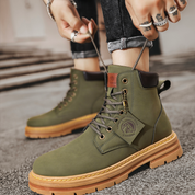 Men's Ankle Boots – Lace-Up with Rugged Sole