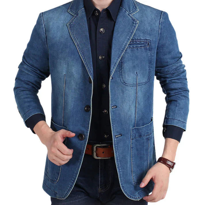 Chic Denim Blazer for Men