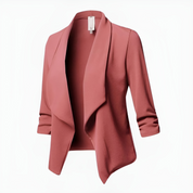 Women's Elegant Long-Sleeve Blazer - Tailored Formal Business Jacket