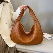 Women's Braided Hobo Shoulder Tote Bag - Elegant Spacious Versatile