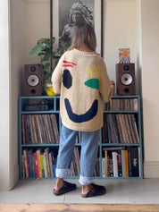Women's Jumper - Smiley Print with Oversized Fit