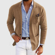 Men's Soft Blazer - Single-Breasted with Notch Lapel