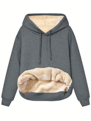 Unisex Plush-Lined Hoodie - With Drawstring Hood & Kangaroo Pocket