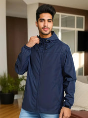 Men's Stylish Hooded Windbreaker - Waterproof Design