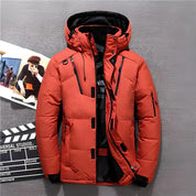 Men's Winter Puffer Jacket - Hooded Insulated Outdoor Design