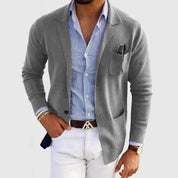 Men's Soft Blazer - Single-Breasted with Notch Lapel