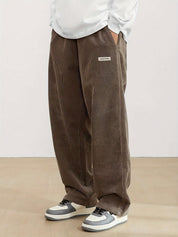 Men's Ribbed Trousers - Wide Leg and Straight Fit