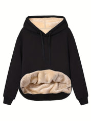 Unisex Plush-Lined Hoodie - With Drawstring Hood & Kangaroo Pocket