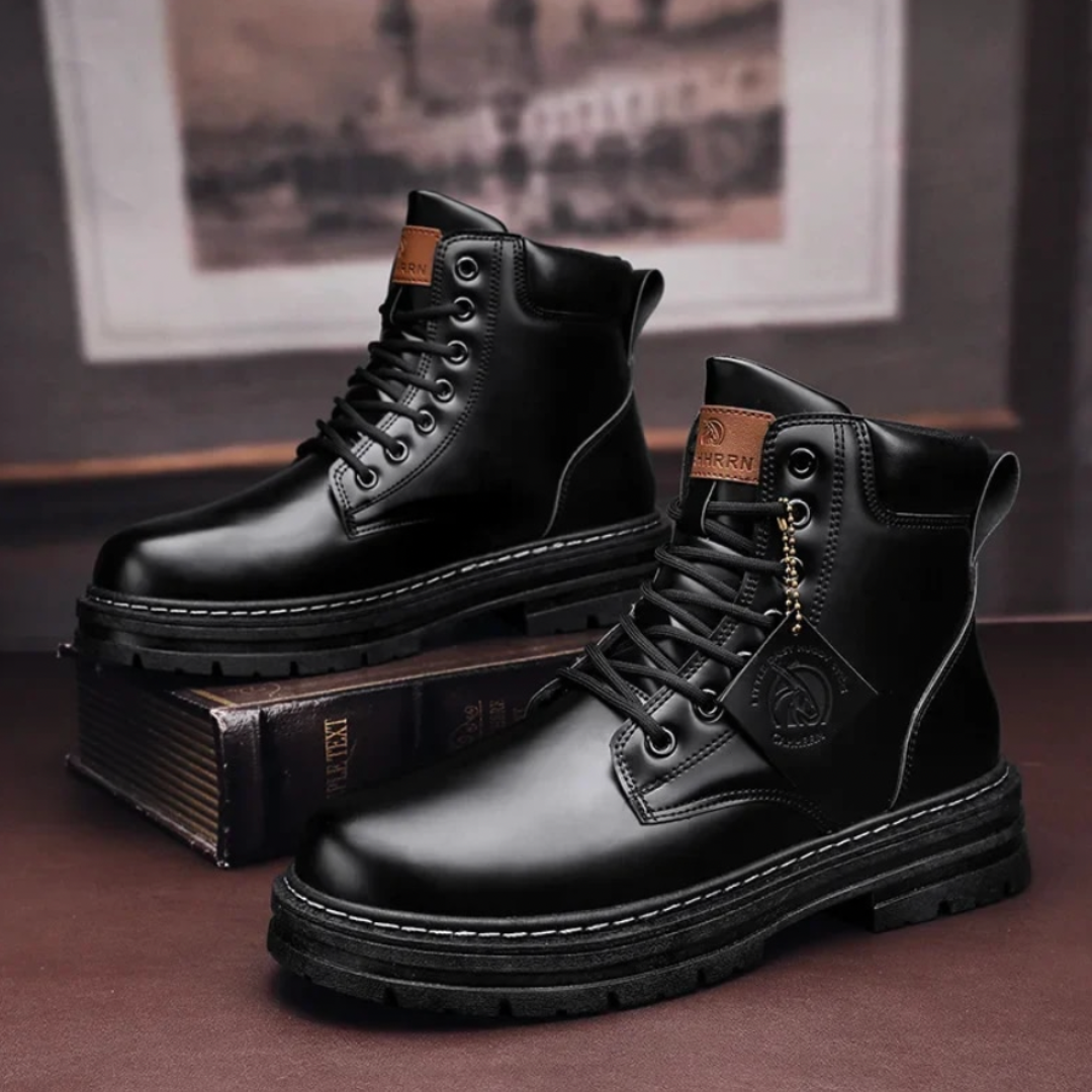 Men's Ankle Boots – Lace-Up with Rugged Sole