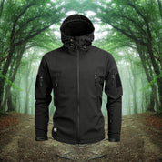Men's Softshell Winter Jacket - Hooded Full-Zip