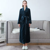 Unisex Dressing Gown - Full-Length with Shawl Collar