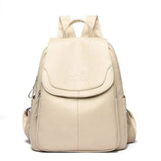 Women's Leather Backpack - Safe Stylish Organised Travel