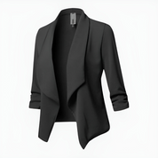 Women's Elegant Long-Sleeve Blazer - Tailored Formal Business Jacket