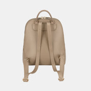 Women's Leather Backpack - Full Zip Closure & Top Handle