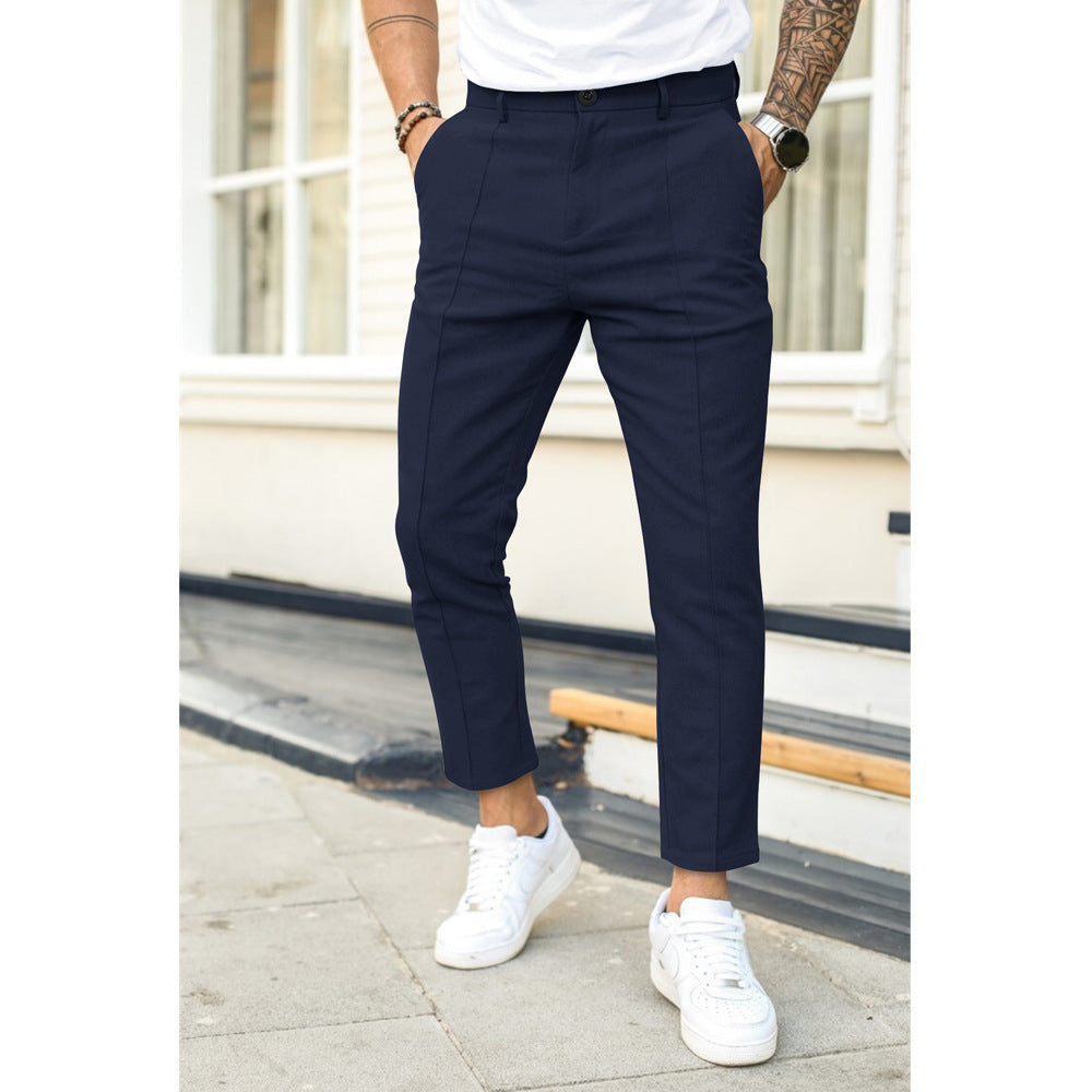 Men's Slim Fit Chino Work Trousers - Smart Casual Style