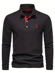 Stylish and Comfortable Long Sleeve Polo Shirt for Men