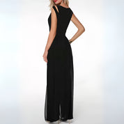 Women's Sleeveless Wide Leg Jumpsuit - Summer Casual Flowy Comfortable