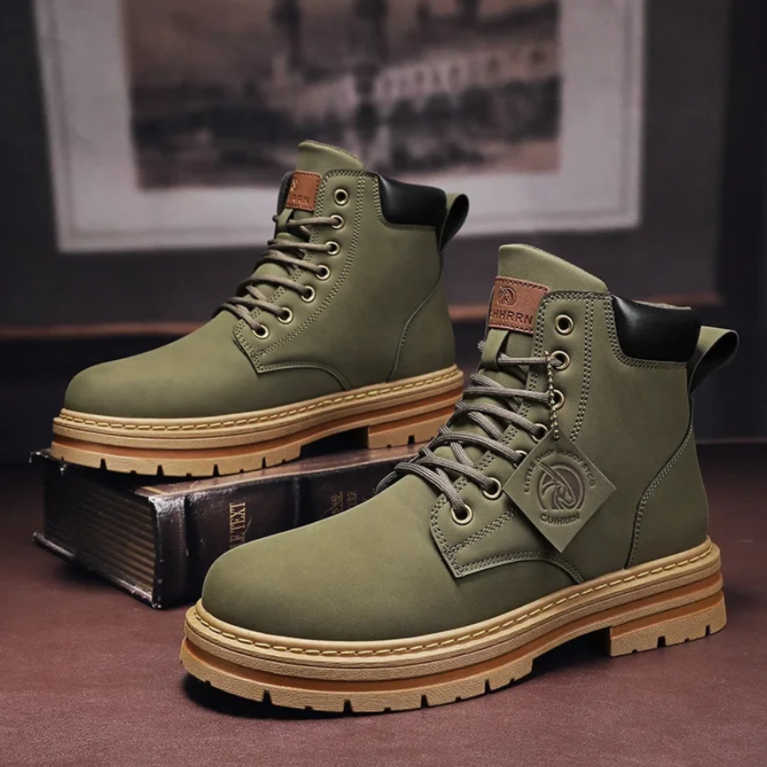 Men's Ankle Boots – Lace-Up with Rugged Sole