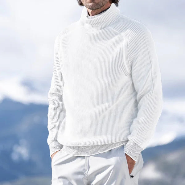 Men's Roll Neck Knit Jumper - Smart Casual & Winter Wear