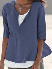 Women's Casual Layered Summer Blouse - Lightweight & Flowing