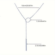 Women's Minimalist Pendant Necklace - Adjustable Chain