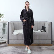 Unisex Dressing Gown - Full-Length with Shawl Collar