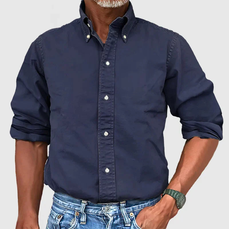 Men's Shirt - Button-Down Collar with Long Sleeves