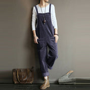 Amelia - Retro Casual Corduroy Overall for Women