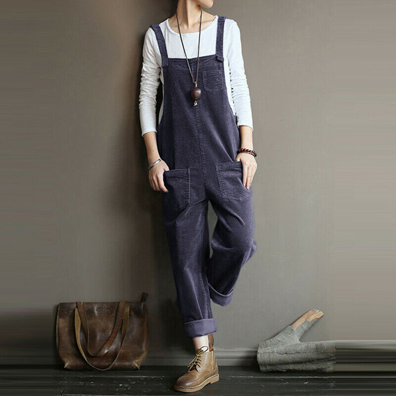 Amelia - Retro Casual Corduroy Overall for Women