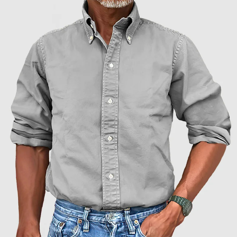 Men's Shirt - Button-Down Collar with Long Sleeves