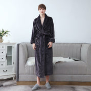 Unisex Dressing Gown - Full-Length with Shawl Collar