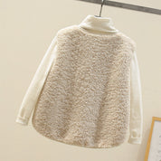 Women's Gilet - Shearling Style with Button Closure