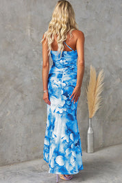 Elegant and Vibrant Floral Midi Dress for Women