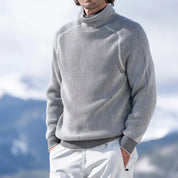 Men's Roll Neck Knit Jumper - Smart Casual & Winter Wear