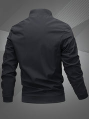 Letter Embroidered Bomber Jacket for Men | Zachary