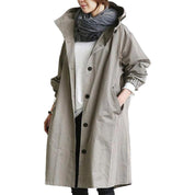 Women's Waterproof Long Jacket - Stylish Oversized Fit