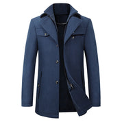 Men’s Coat – Lapel Neck with Internal Zip Closure