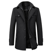 Men’s Coat – Lapel Neck with Internal Zip Closure