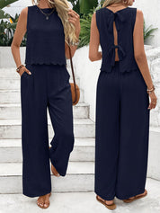 Stylish and Flowy Top and Trousers Set for Women