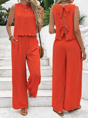 Stylish and Flowy Top and Trousers Set for Women