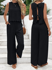 Stylish and Flowy Top and Trousers Set for Women