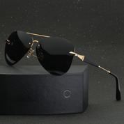 Black Polarized Aviator Sunglasses for Men