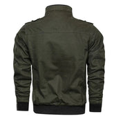 Men's Bomber Jacket - Stand-Up Collar with Zip Chest Pocket